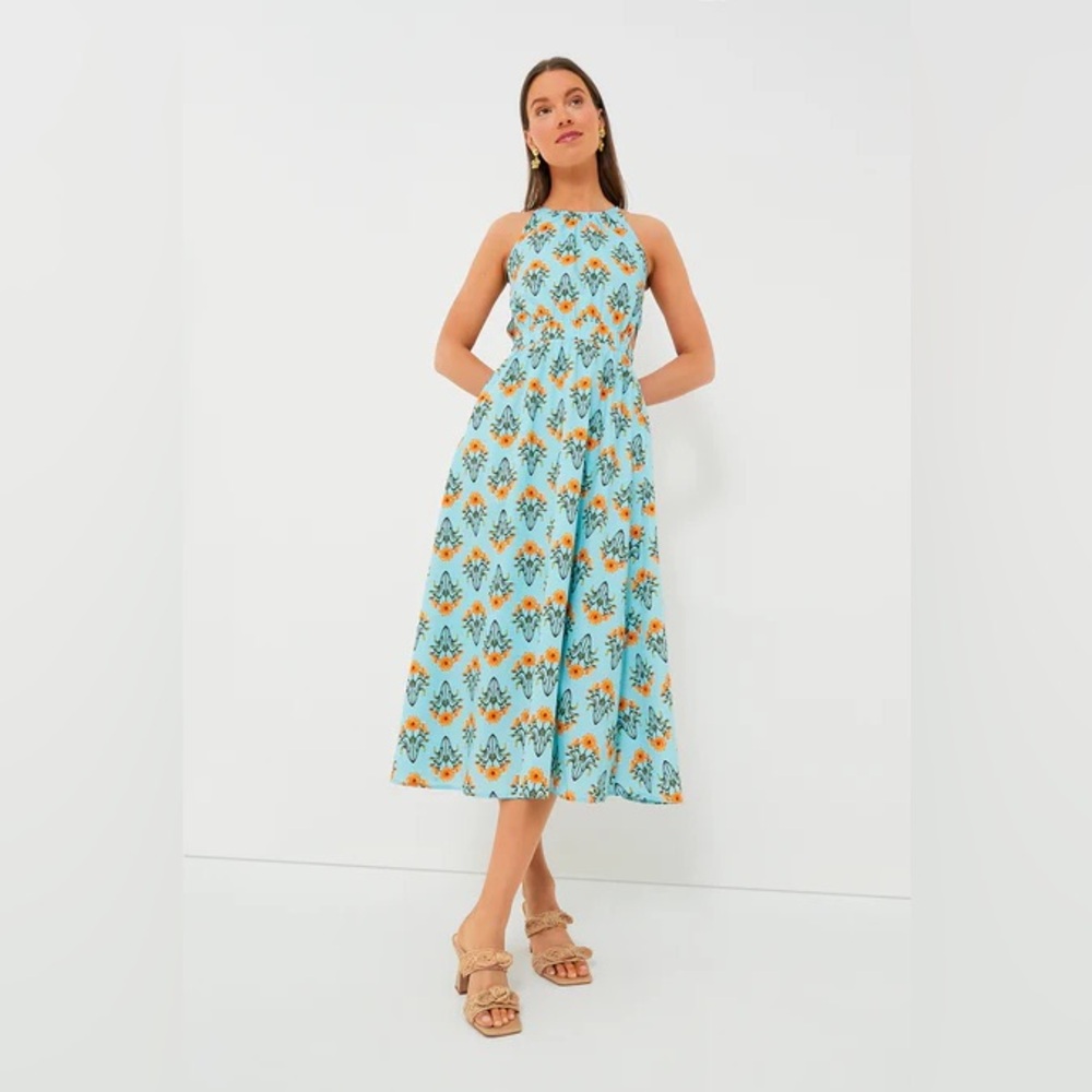 MOON RIVER
Women's Sleeveless Floral Print Midi Dress